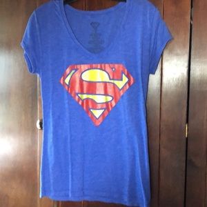 Tm & DC Comics Women’s Blue Superman tshirt
